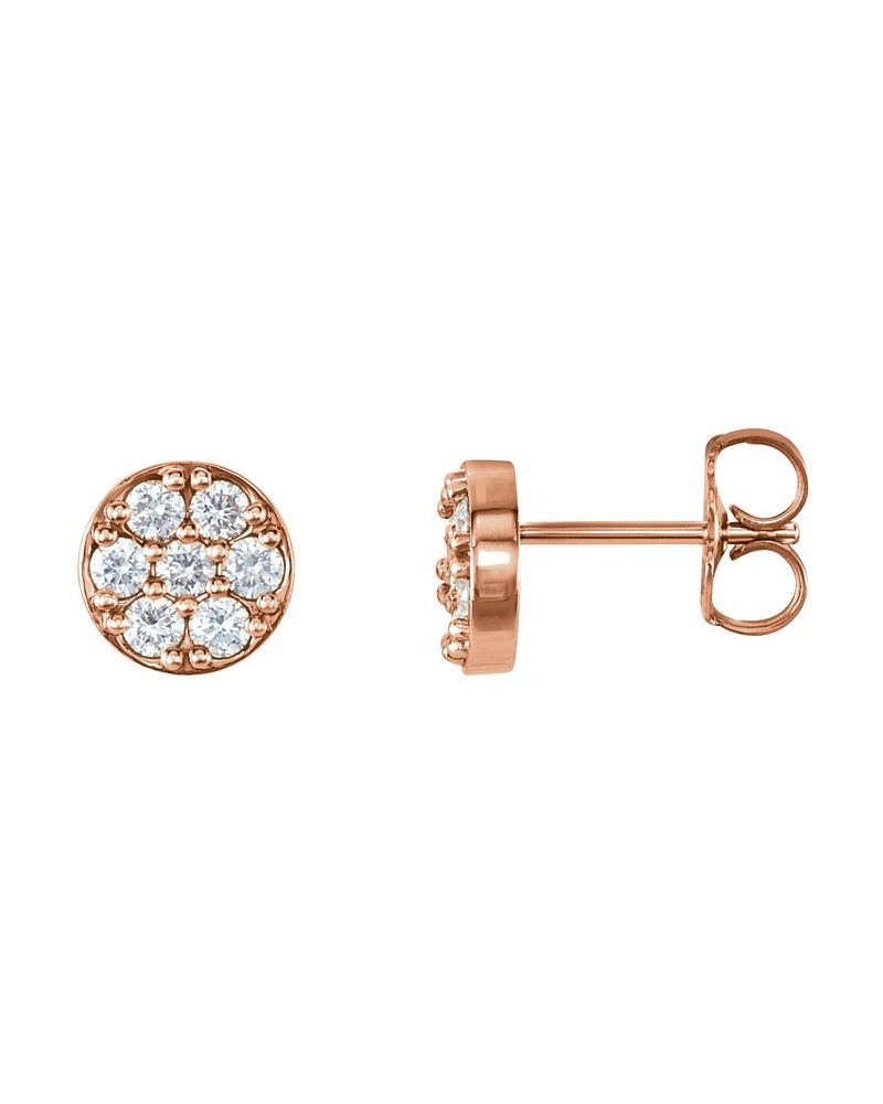 Brinco Cluster em Ouro 14k com Diamantes Naturais – Modelo 3
