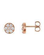 Brinco Cluster em Ouro 14k com Diamantes Naturais – Modelo 3