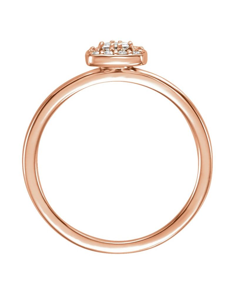 Anel Halo em Ouro 14k com Diamantes Naturais – Modelo 7