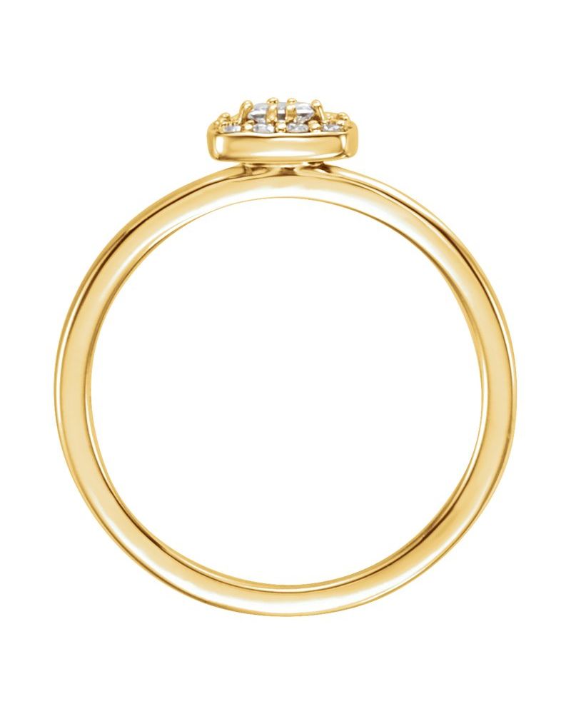 Anel Halo em Ouro 14k com Diamantes Naturais – Modelo 7