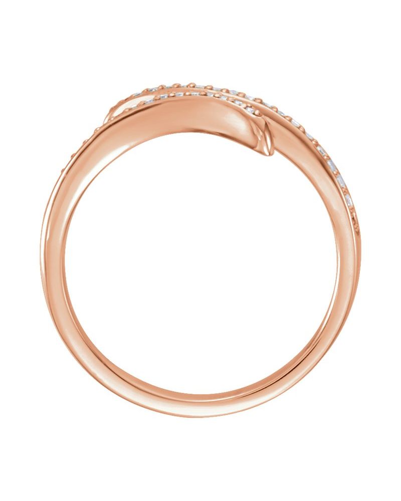 Anel Bypass em Ouro 14k com Diamantes Naturais – Modelo 3