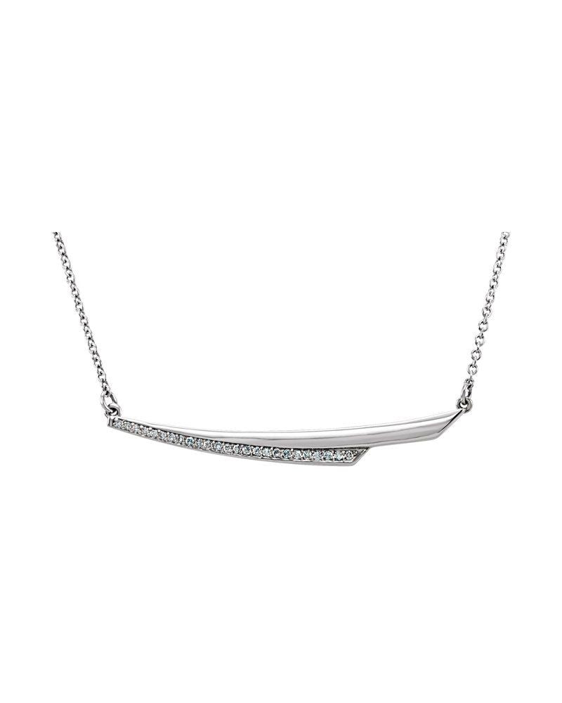 Colar Barra em Ouro 14k com Diamantes Naturais – Modelo 7