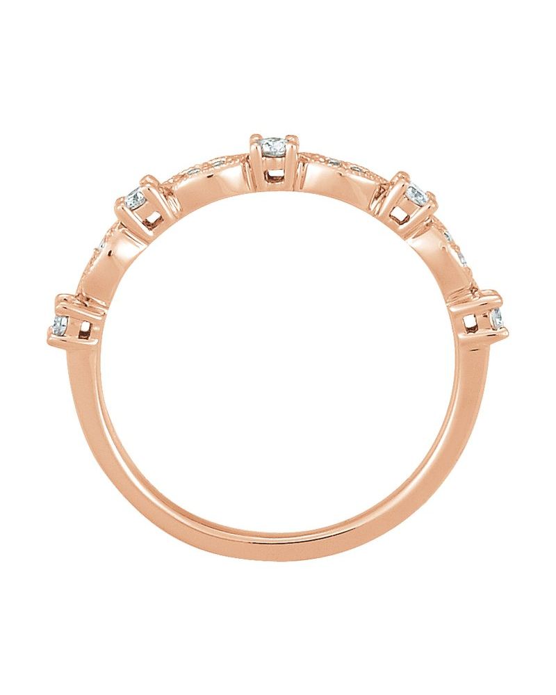 Anel Empilhável em Ouro 14k com Diamantes Naturais – Modelo 32