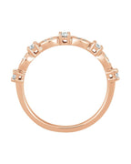 Anel Empilhável em Ouro 14k com Diamantes Naturais – Modelo 32