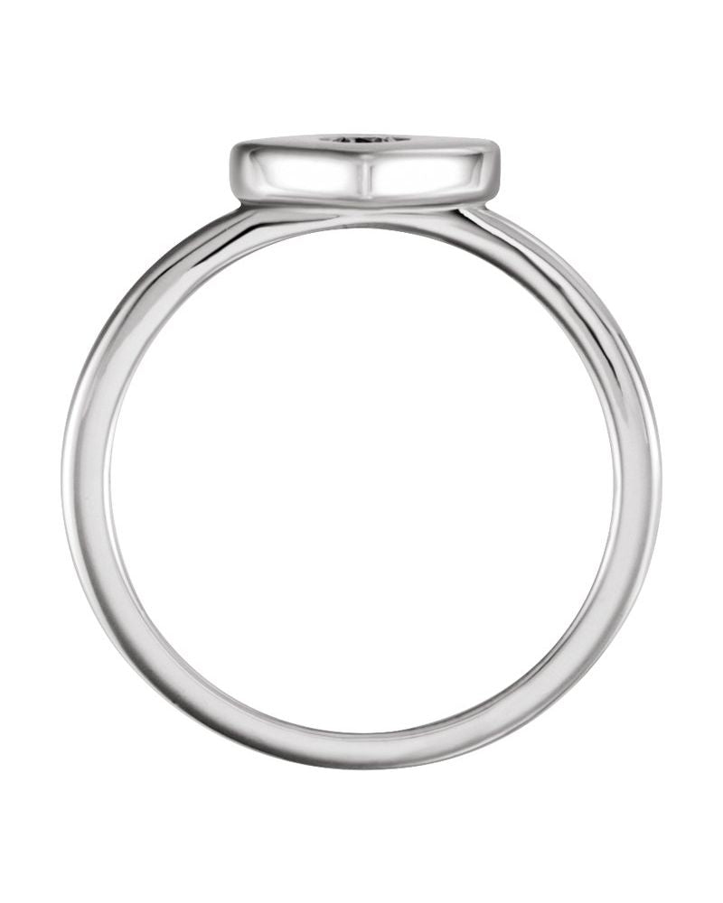 Anel Coração em Ouro 14k com Diamantes Naturais – Modelo 4