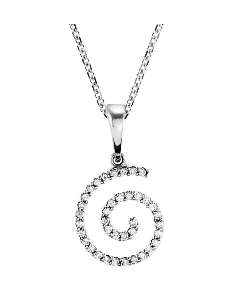Colar Espiral Cravejado em Ouro 14k com Diamantes Naturais