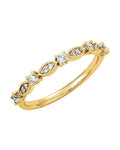 Anel Empilhável em Ouro 14k com Diamantes Naturais – Modelo 32
