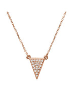 Colar Triângulo em Ouro 14k com Diamantes Naturais – Modelo 4