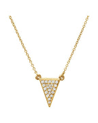 Colar Triângulo em Ouro 14k com Diamantes Naturais – Modelo 4