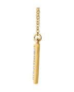 Colar Triângulo em Ouro 14k com Diamantes Naturais – Modelo 4