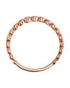 Anel Coração Empilhável em Ouro 14k com Diamantes Naturais – Modelo 3