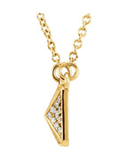 Colar Pirâmide em Ouro 14k com Diamantes Naturais