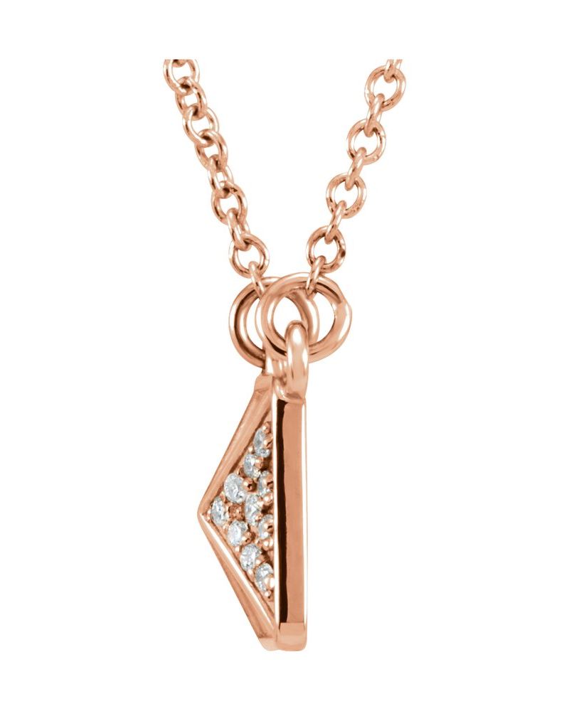 Colar Pirâmide em Ouro 14k com Diamantes Naturais