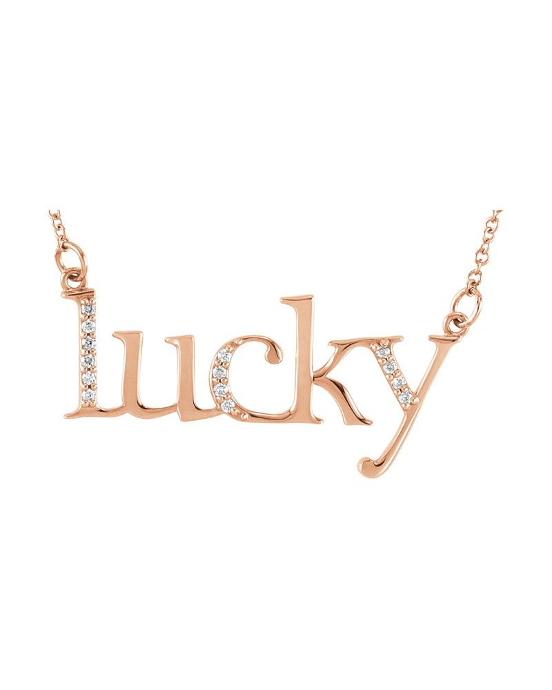 Colar "Lucky" em Ouro 14k com Diamantes Naturais