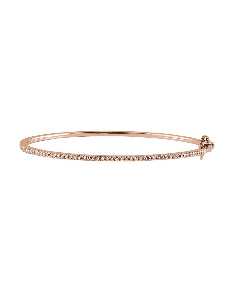 Bracelete Rígido Pavê em Ouro 14k com Diamantes Naturais