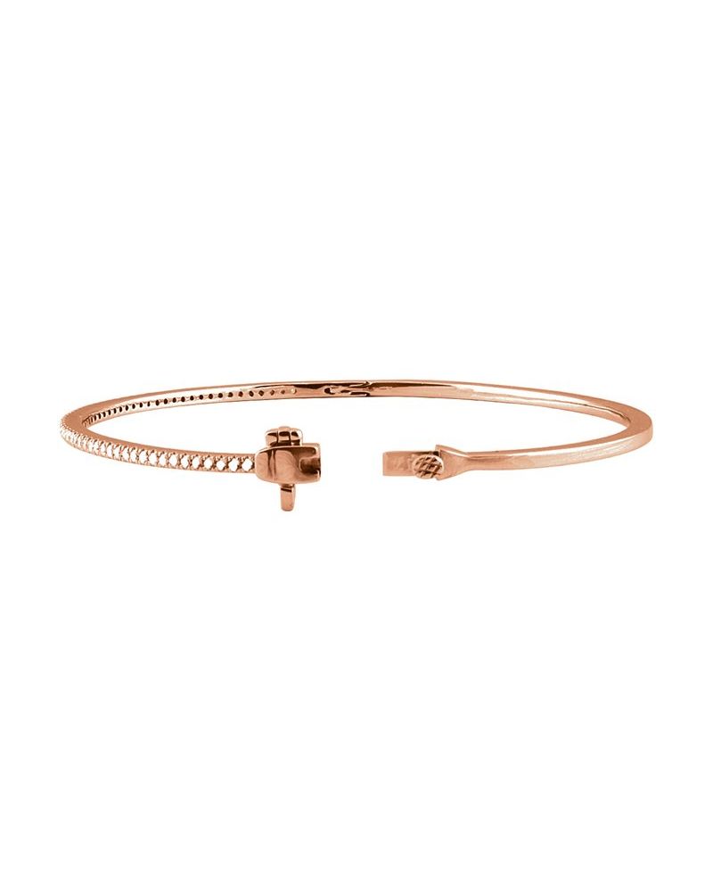 Bracelete Rígido Pavê em Ouro 14k com Diamantes Naturais