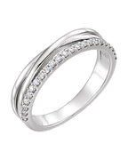 Anel Entrelaçado em Ouro 14k com Diamantes Naturais – Modelo 22