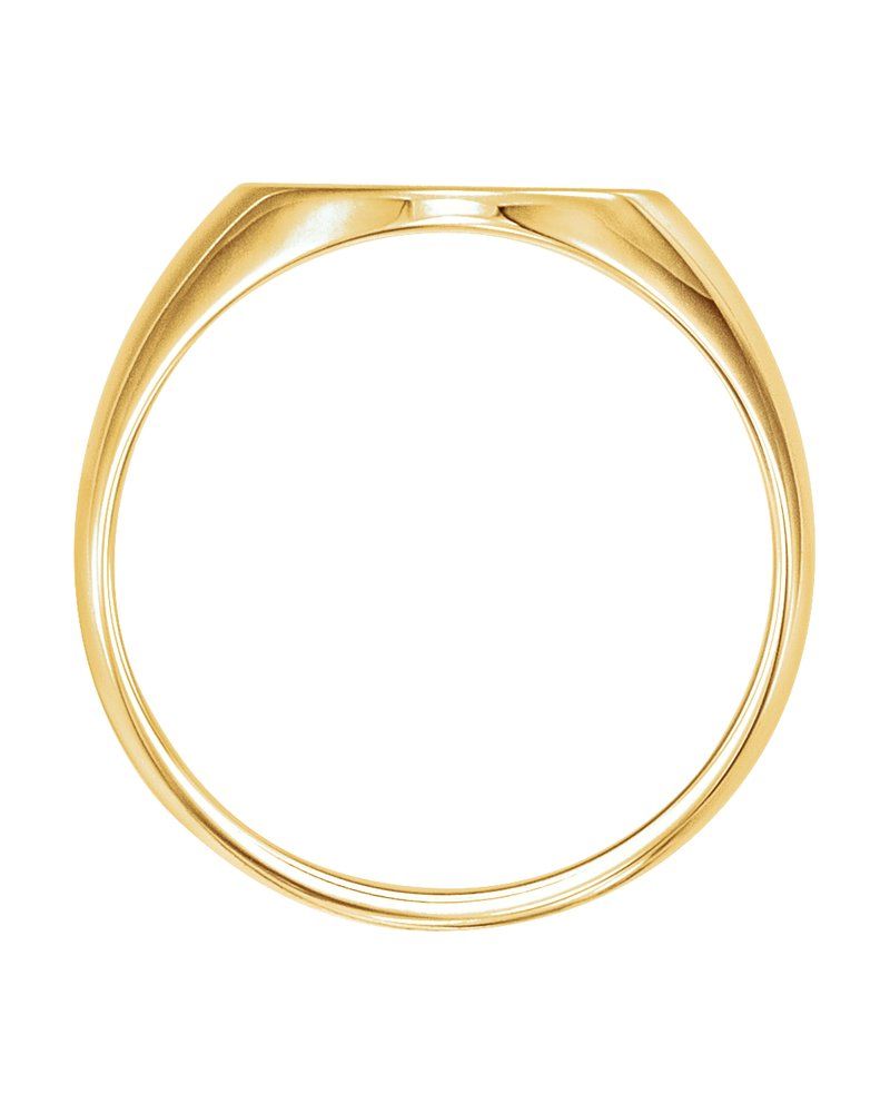 Anel Oval Chevalier em Ouro 14k com Diamantes Naturais – Modelo 4