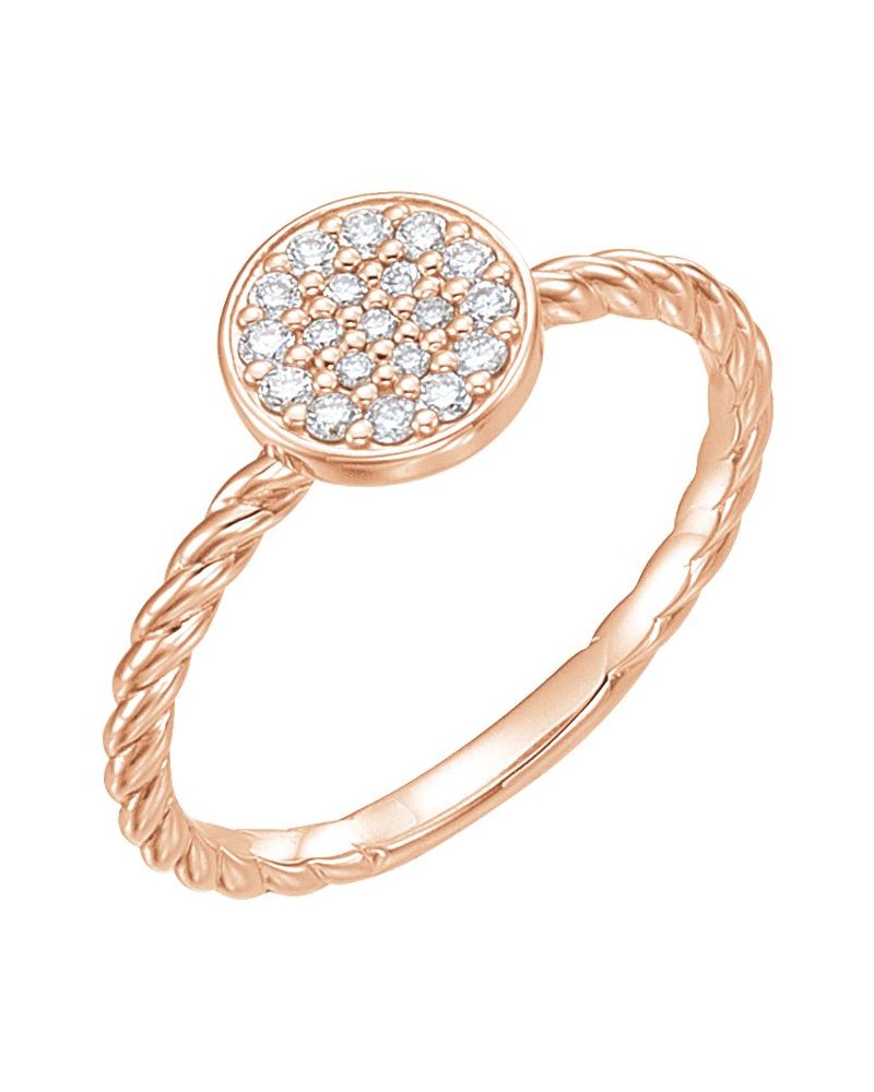 Anel Cluster em Ouro 14k com Diamantes Naturais – Modelo 5