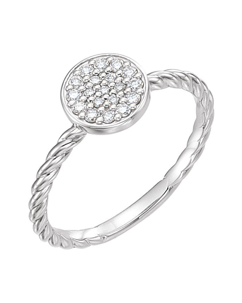 Anel Cluster em Ouro 14k com Diamantes Naturais – Modelo 5