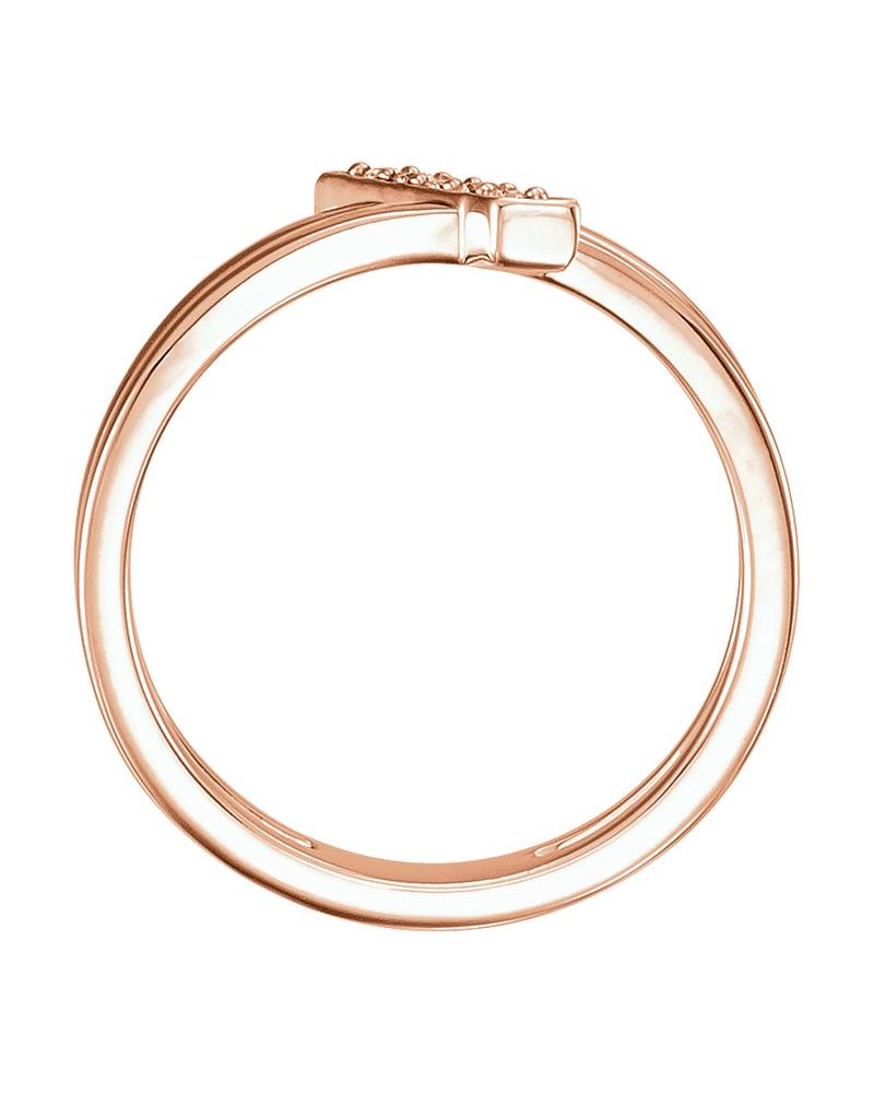 Anel Barra em Ouro 14k com Diamantes Naturais – Modelo 2