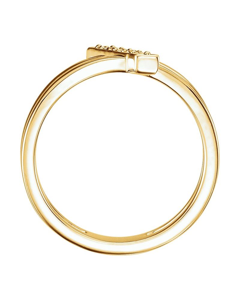 Anel Barra em Ouro 14k com Diamantes Naturais – Modelo 2
