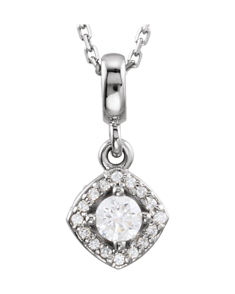 Colar Halo em Ouro 14k com Diamantes Naturais – Modelo 12