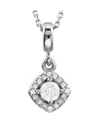Colar Halo em Ouro 14k com Diamantes Naturais – Modelo 12
