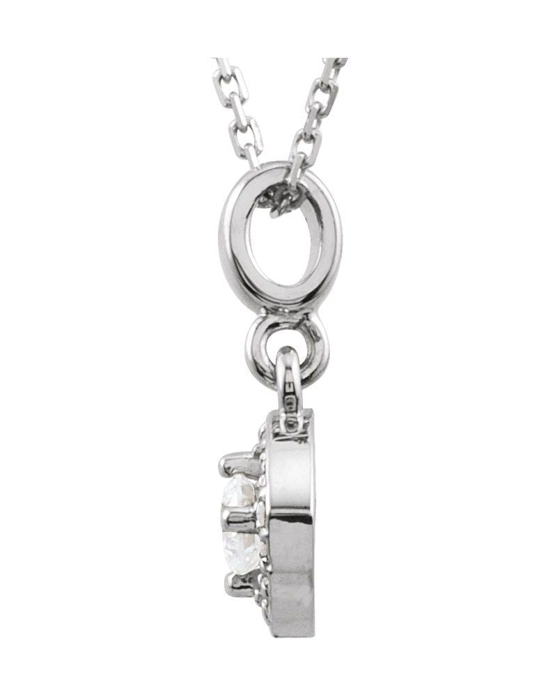 Colar Halo em Ouro 14k com Diamantes Naturais – Modelo 12