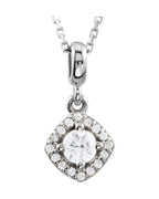 Colar Halo em Ouro 14k com Diamantes Naturais – Modelo 12