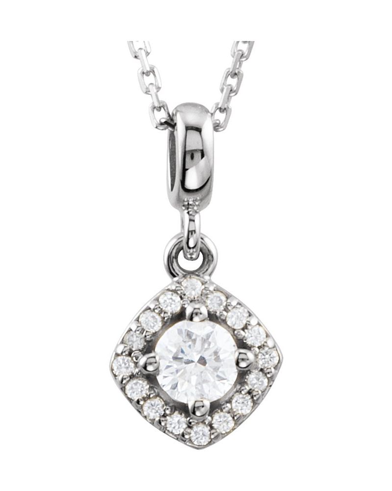Colar Halo em Ouro 14k com Diamantes Naturais – Modelo 12