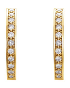Brinco de Aro Dentro e Fora em Ouro 14k com Diamantes Naturais – Modelo 2