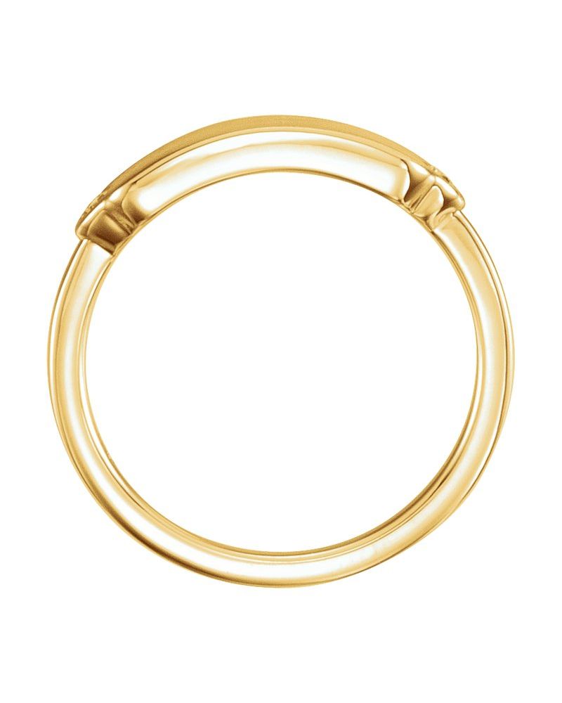 Anel Retângulo Chevalier em Ouro 14k com Diamantes Naturais – Modelo 3