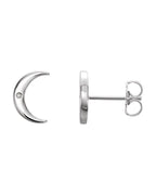 Brinco Lua Crescente em Ouro 14k com Diamantes Naturais – Modelo 2