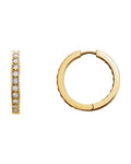 Brinco de Aro Dentro e Fora em Ouro 14k com Diamantes Naturais – Modelo 2