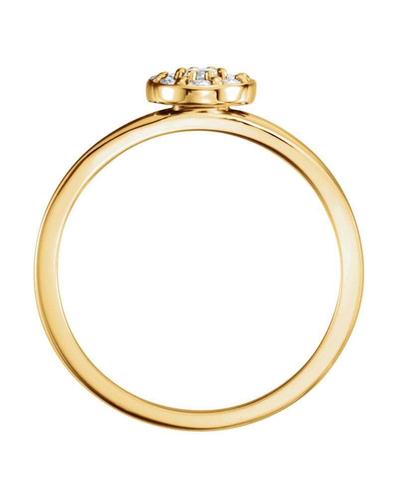 Anel Cluster em Ouro 14k com Diamantes Naturais – Modelo 7