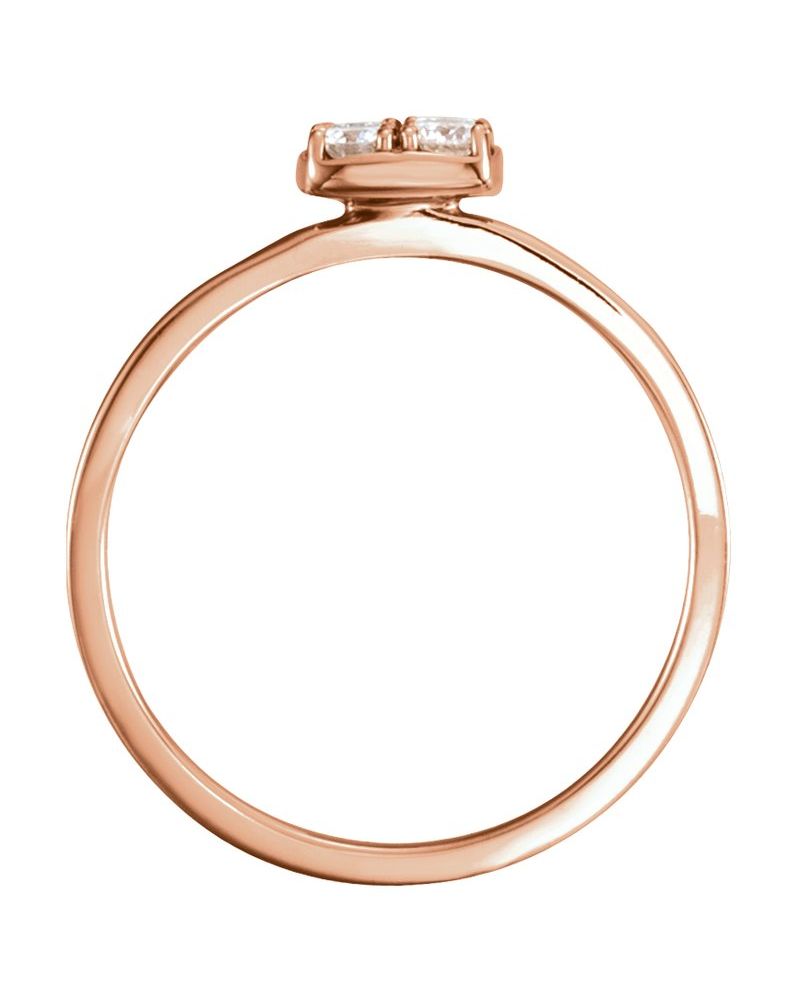 Anel Cluster Empilhável em Ouro 14k com Diamantes Naturais – Modelo 5