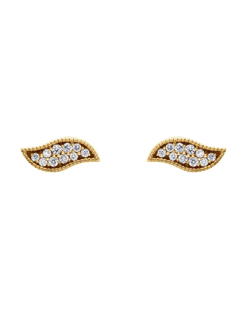 Brinco Geométrico em Ouro 14k com Diamantes Naturais – Modelo 12