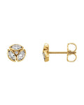 Brinco Cluster em Ouro 14k com Diamantes Naturais – Modelo 10