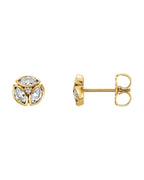 Brinco Cluster em Ouro 14k com Diamantes Naturais – Modelo 10