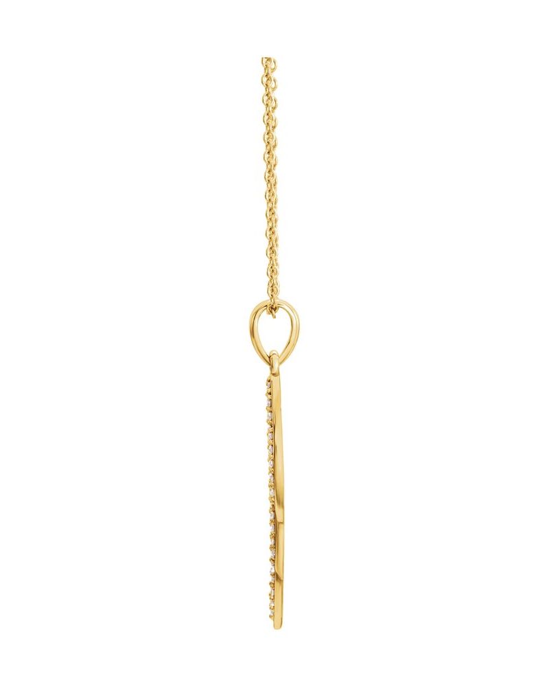 Colar Pena em Ouro 14k com Diamantes Naturais