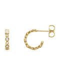 Brinco de Aro com Cravação Bezel em Ouro 14k com Diamantes Naturais – Modelo 4