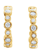 Brinco de Aro com Cravação Bezel em Ouro 14k com Diamantes Naturais – Modelo 4