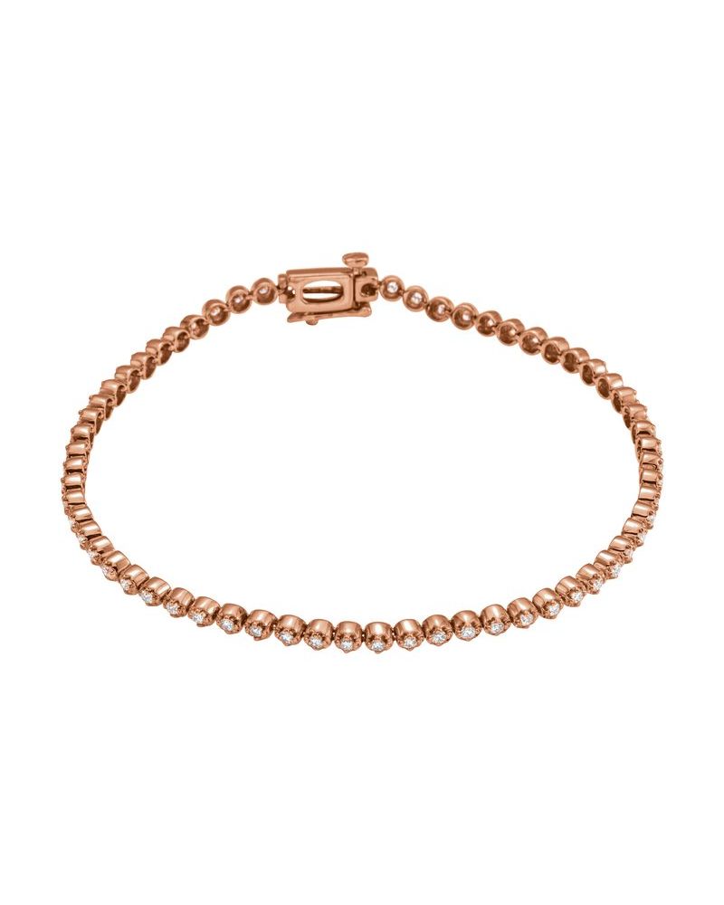 Pulseira Riviera em Ouro 14k com Diamantes Naturais – Modelo 9