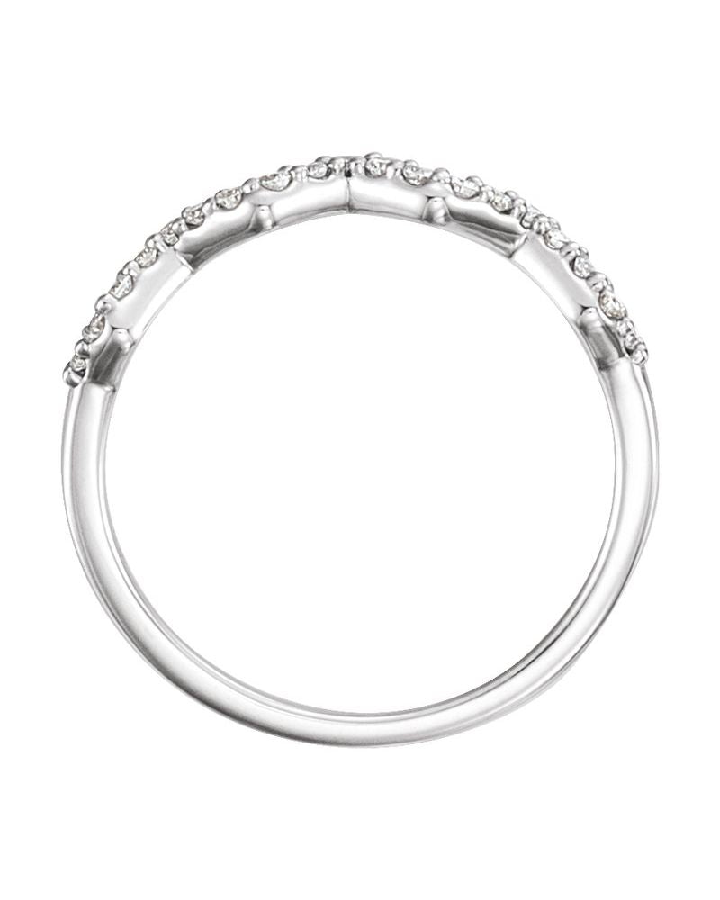 Anel Empilhável em Ouro 14k com Diamantes Naturais – Modelo 16