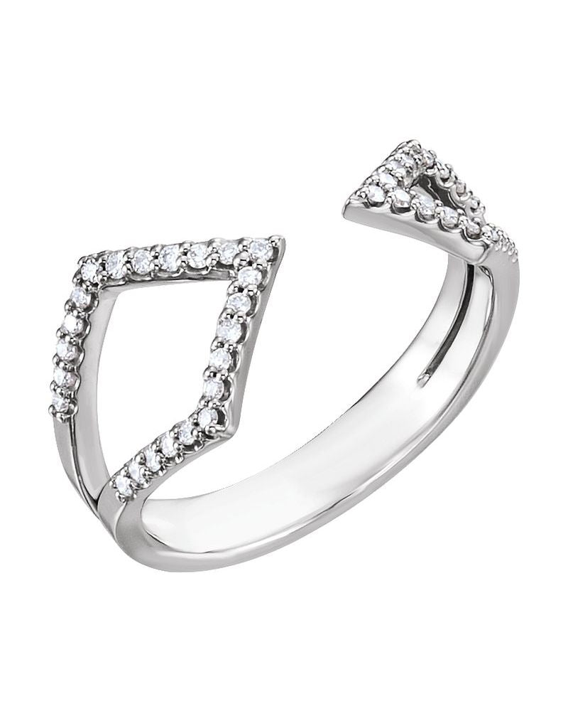 Anel Geométrico em Ouro 14k com Diamantes Naturais – Modelo 2