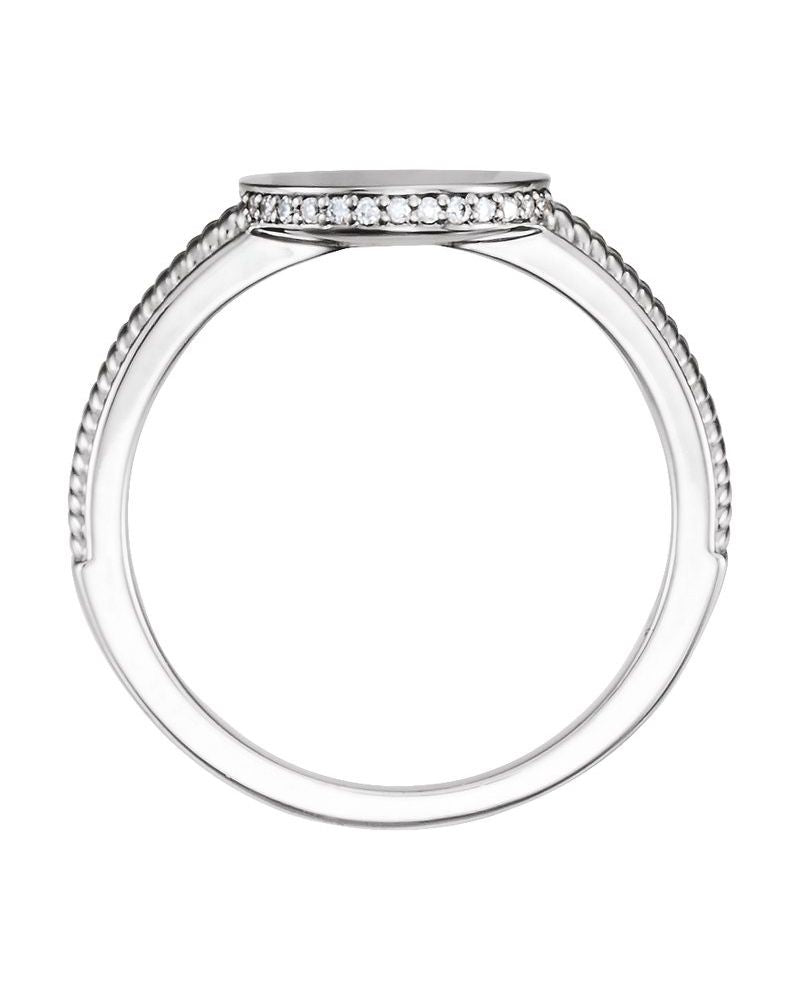 Anel Redondo Chevalier em Ouro 14k com Diamantes Naturais – Modelo 2