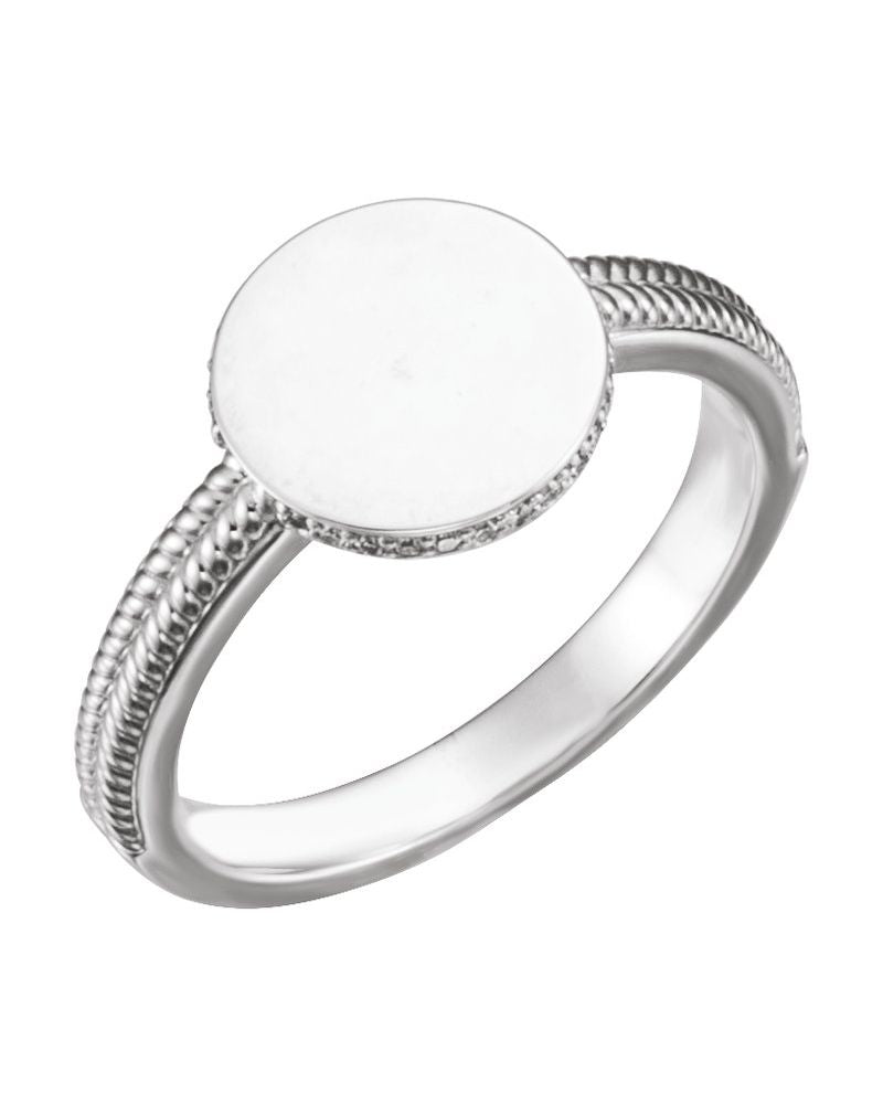 Anel Redondo Chevalier em Ouro 14k com Diamantes Naturais – Modelo 2