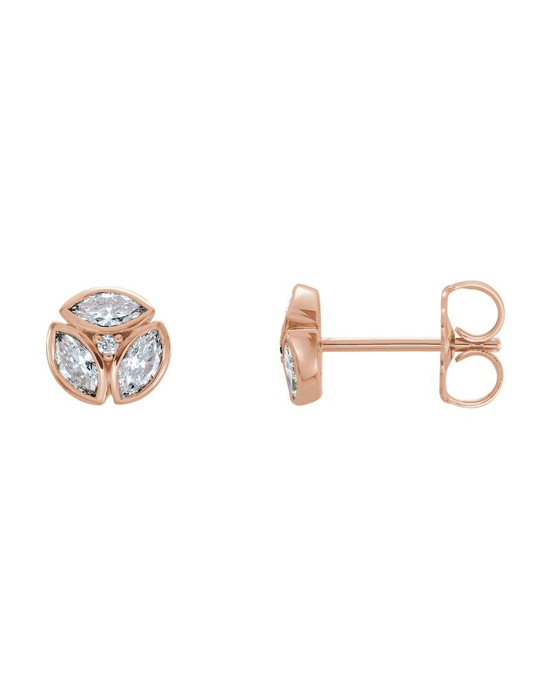 Brinco Cluster em Ouro 14k com Diamantes Naturais – Modelo 10