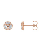 Brinco Cluster em Ouro 14k com Diamantes Naturais – Modelo 10